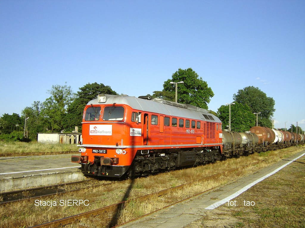 Stacja SIERPC. Lokomotywy ORLEN tranzytem przez Sierpc, wrzesie 2008 r.