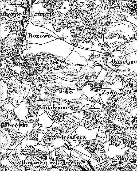 Fragment mapy topograficznej Krlestwa Polskiego 1839 r. (2)