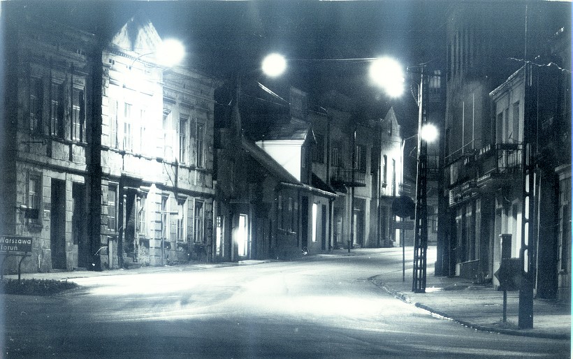 Ulica Pocka noc - fotografia wykonana w 1978 roku.