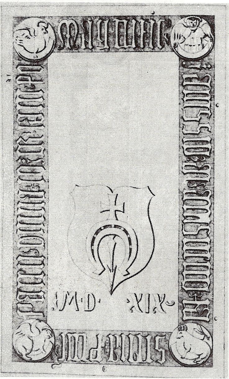 Gotycka pyta Zawiszy z Duniewa (zm. ok. 1519), kasztelana pockiego, umieszczona w kociele w Sarbiewie. Dzisiaj pyta jest niedostpna, gdy znajduje si pod podog kocioa