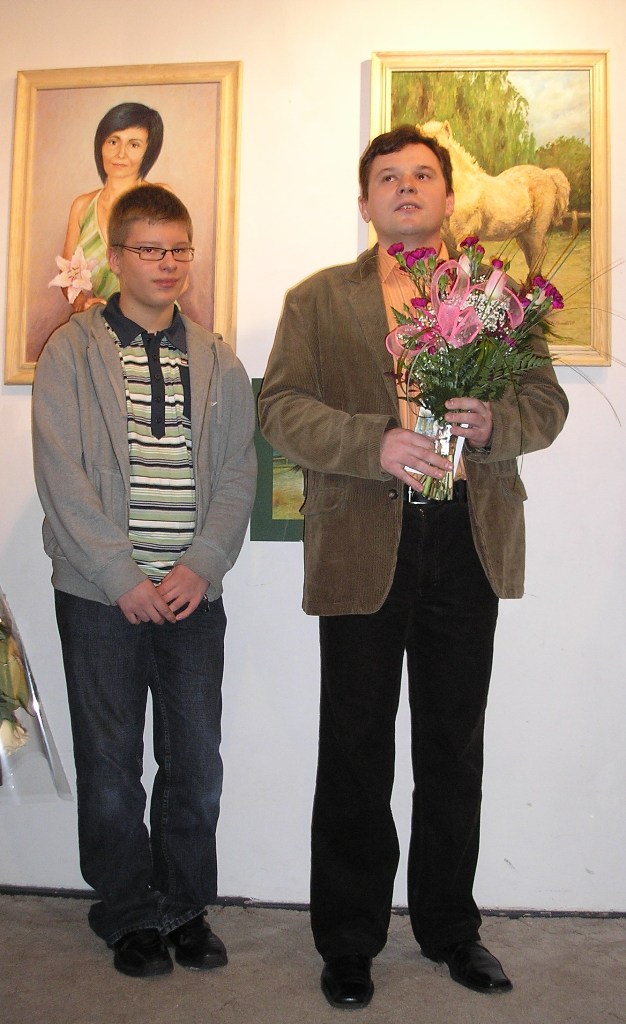 Wojciech Witkowski z synem Jakubem