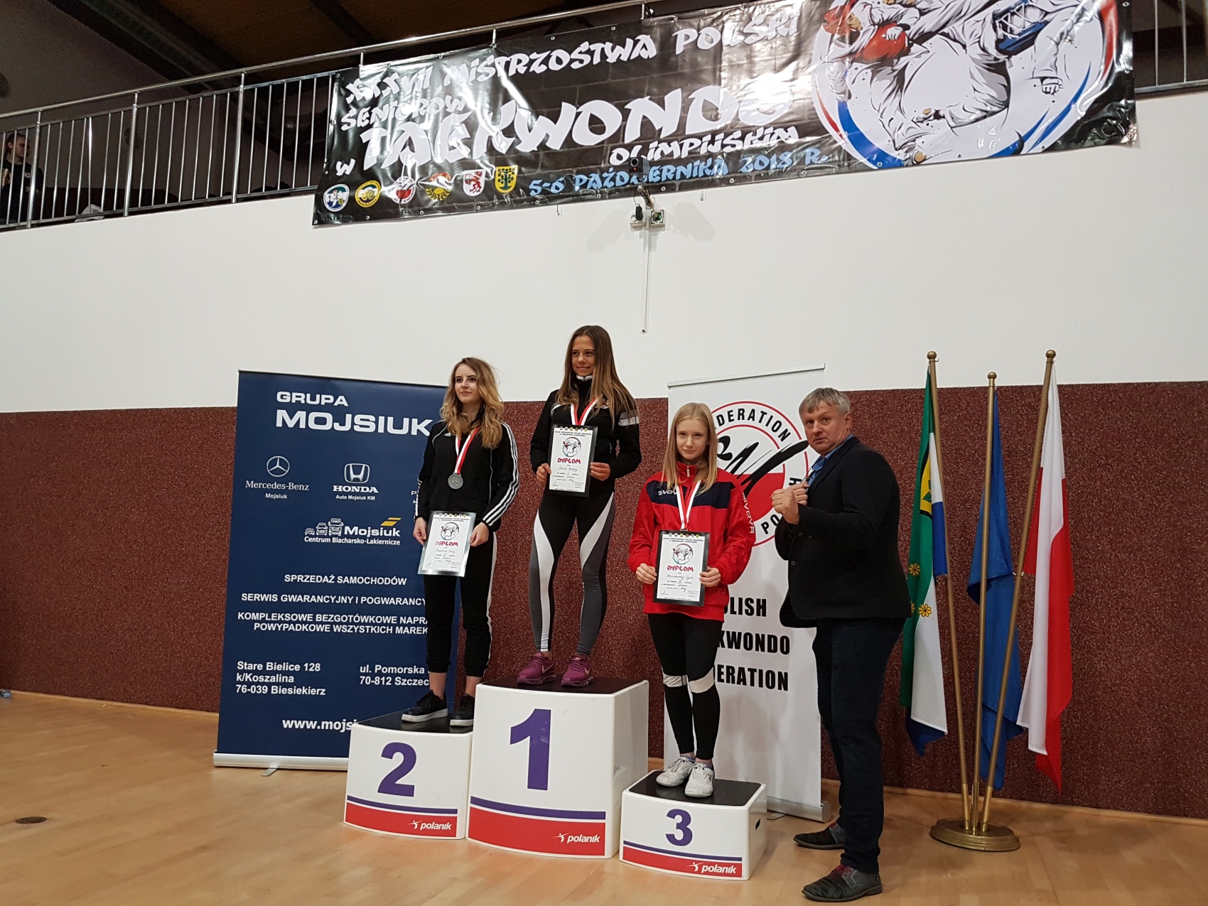 Mistrzostwa Polski Seniorw w Taekwondo Olimpijskim w Bornym Sulinowie z udziaem reprezentantw KS Taekyon - Sylwii Marcinkowskiej i Bartosza Duszyskiego, 5-6.10.2018 r.