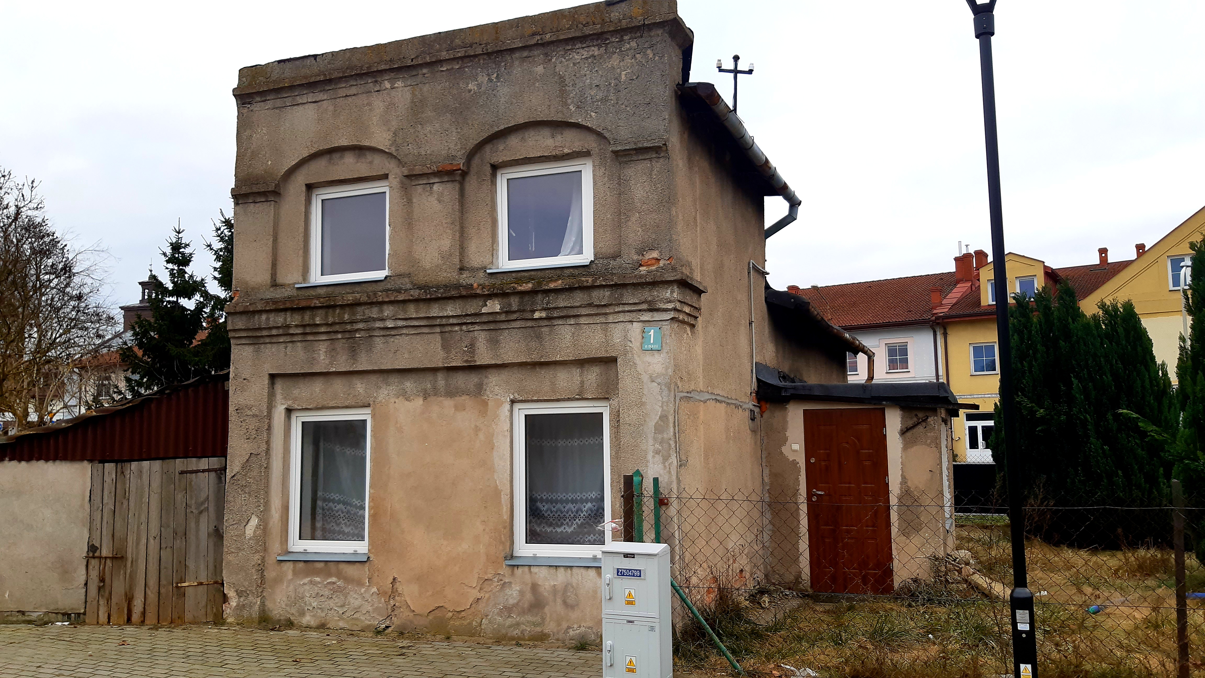 Dom przy ul. Okrzei 1, fot. grudzie� 2025&nbsp;r.