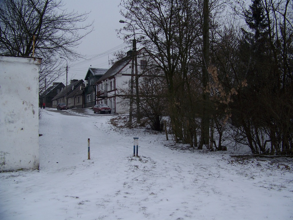 Widok na ulic w. Wawrzyca od strony rzeki, 22.02.2009 r.