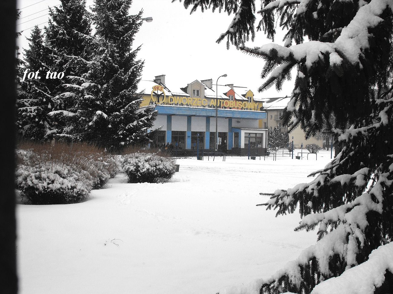 Wiosenny atak zimy. Dworzec PKS, 1.04.2013 r.