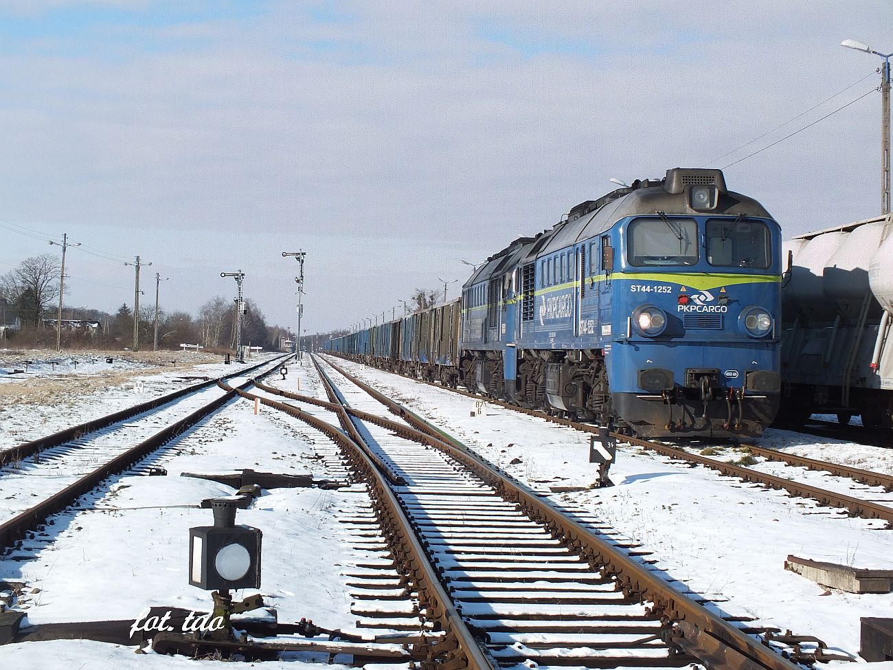 Skad towarowy z wglarkami na stacji w Sierpcu, 31 stycznia 2021 r.