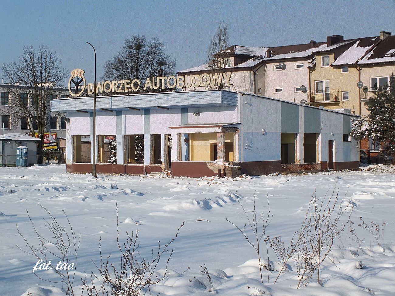 Ostatnie tchnienie sierpeckiego dworca autobusowego, stycze 2021 r.