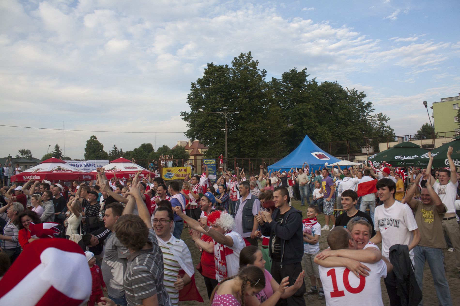 Mecz Polska-Grecja w sierpeckiej strefie kibica, 8.06.2012 r.