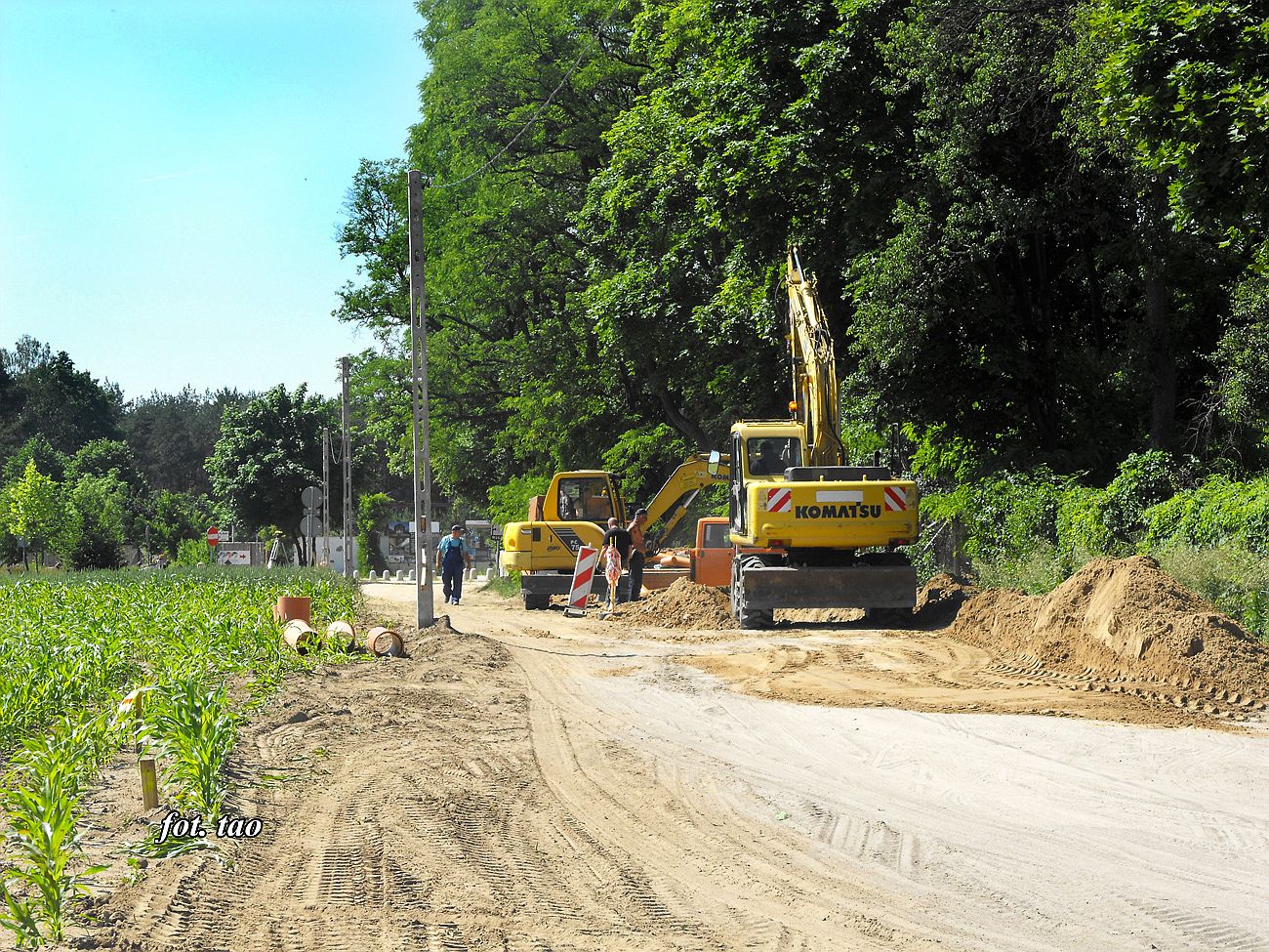 Ruszya modernizacja ulicy Narutowicza. Prace ziemne na wysokoci skansenu, czerwiec 2016 r.