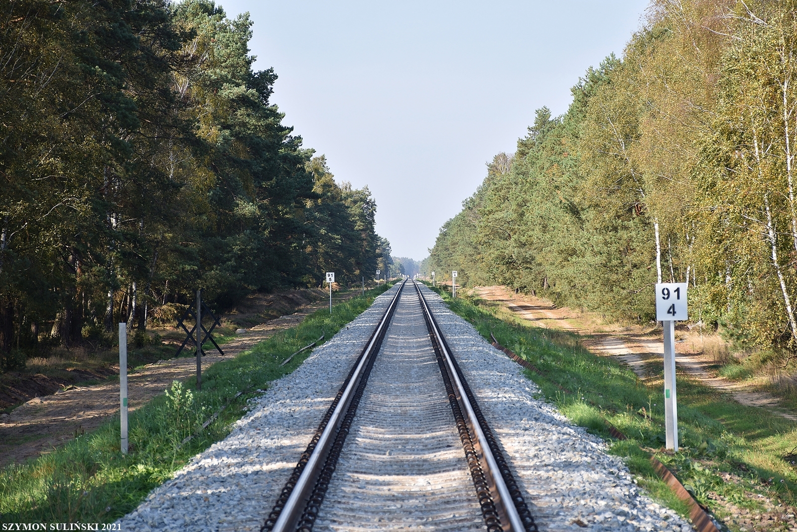 Tor midzy Sierpcem a Szczutowem po remoncie, 5.10.2021 r.