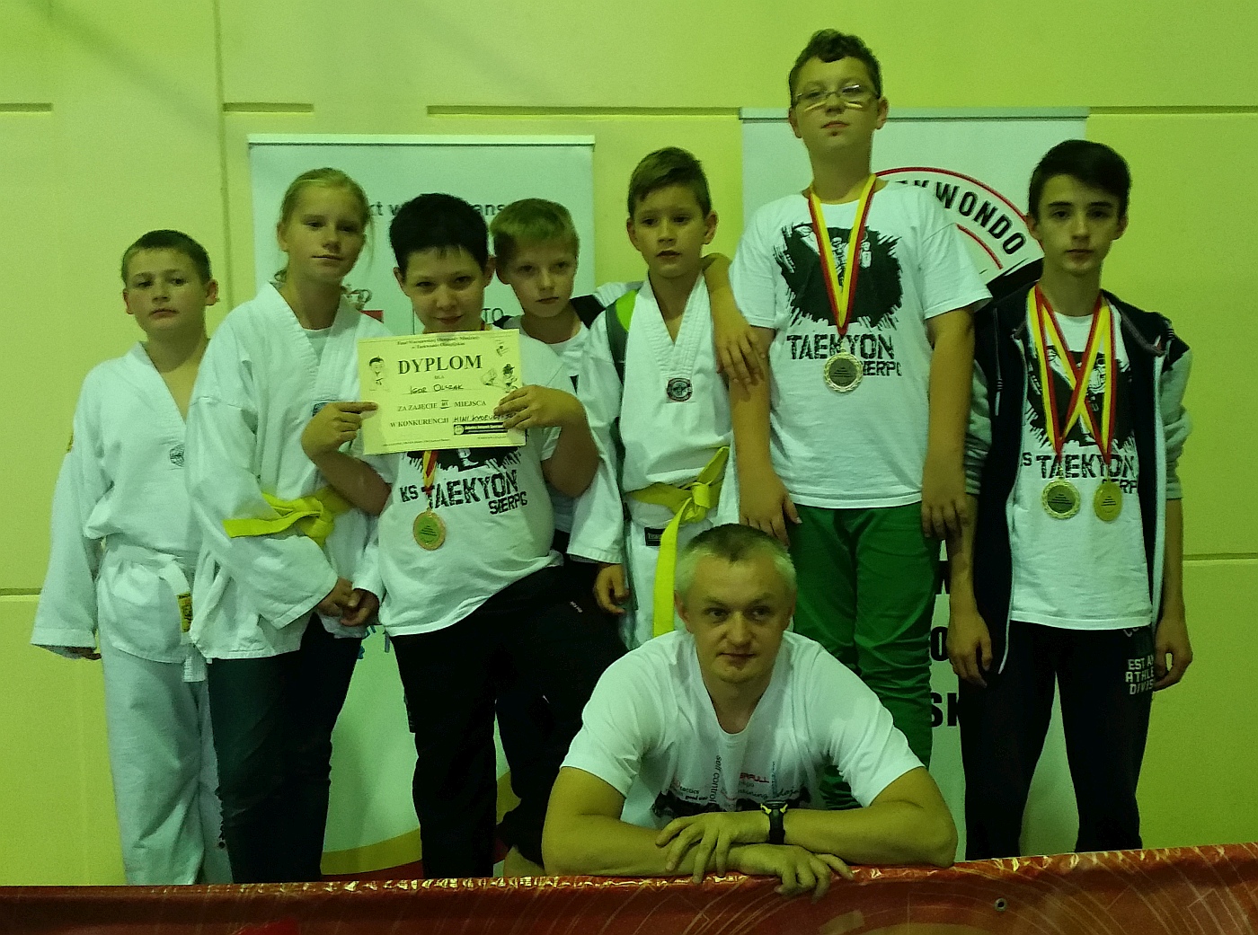 Sierpeccy zawodnicy na Warszawskiej Olimpiadzie Modziey w Taekwondo Olimpijskim, 3.10.2015 r.
