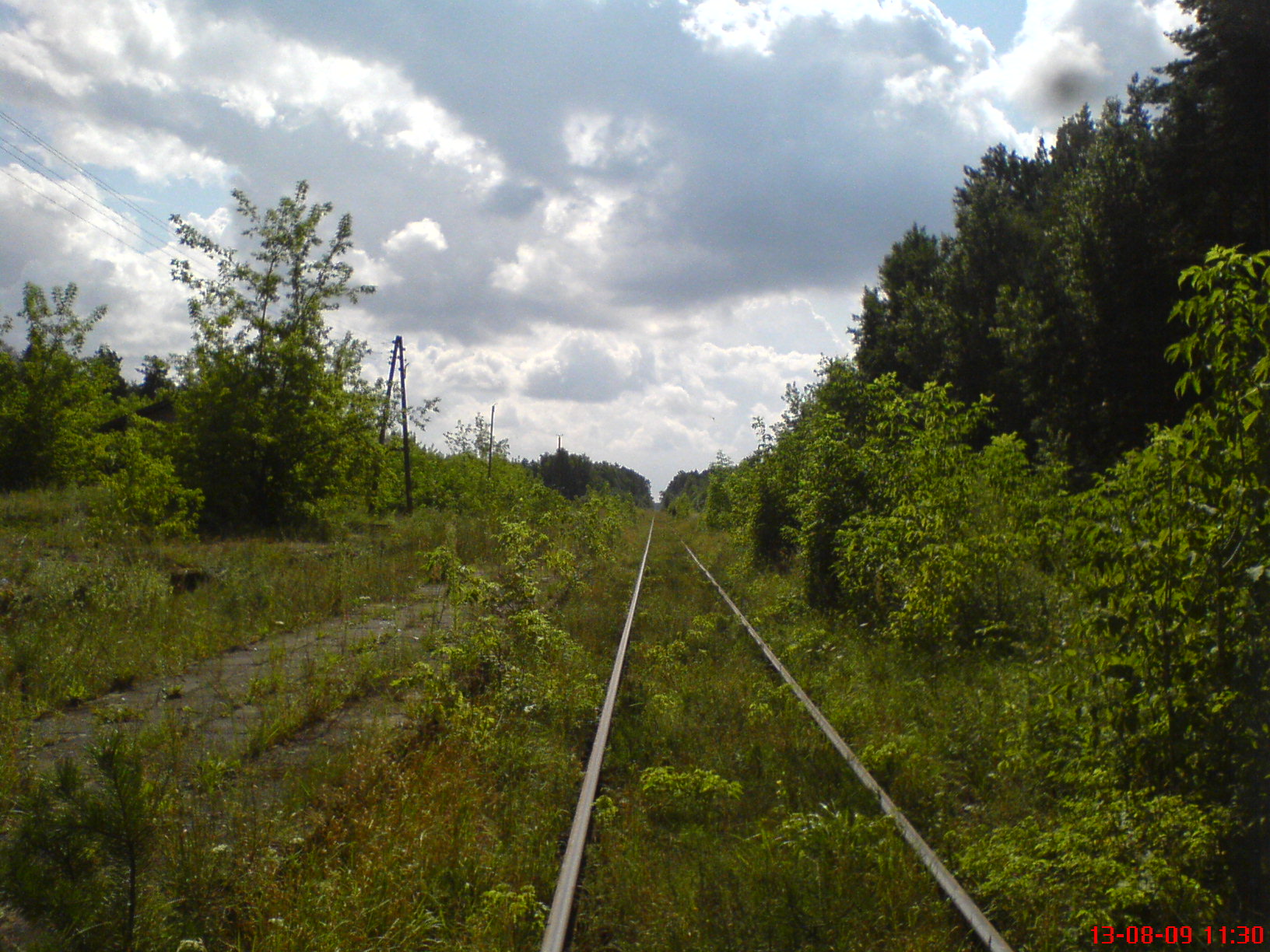 Stacja Szczutowo, tor do Brodnicy, 13.08.2009 r.