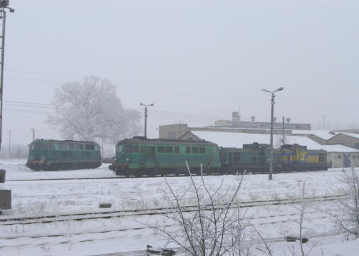 Lokomotywy zimą -27 st.C