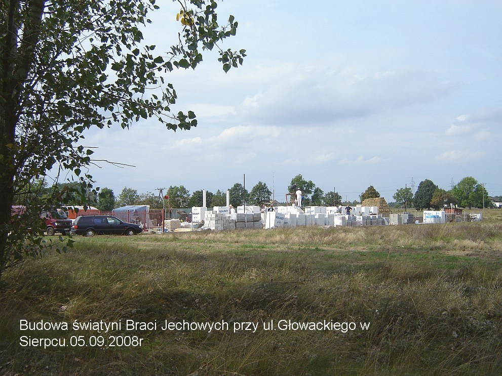 Budowa nowej wityni zboru braci jechowych przy ul.Gowackiego za dawnym POM-em, wylot na Dbrwki, wrzesie 2008 r.