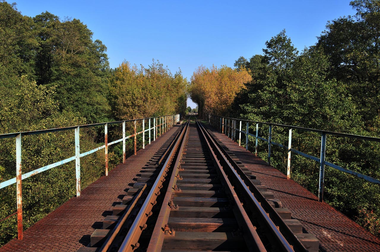 Most kolejowy w okolicy skansenu, 4.10.2014 r.