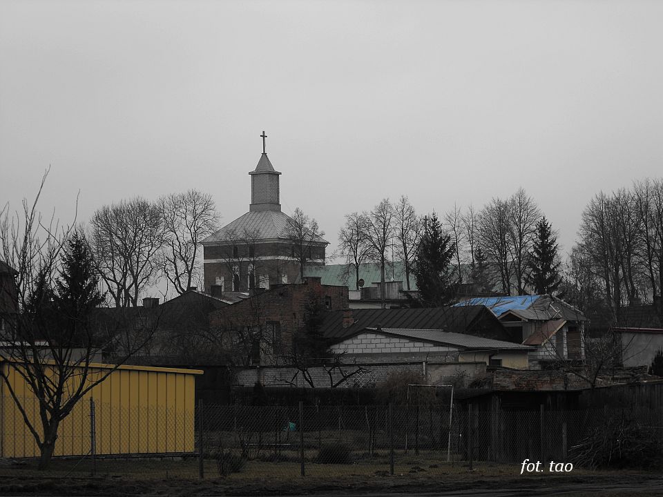 Widok na Stare Miasto i koci Farny z mostu na ul. 11 Listopada, 8.03.2009 r.