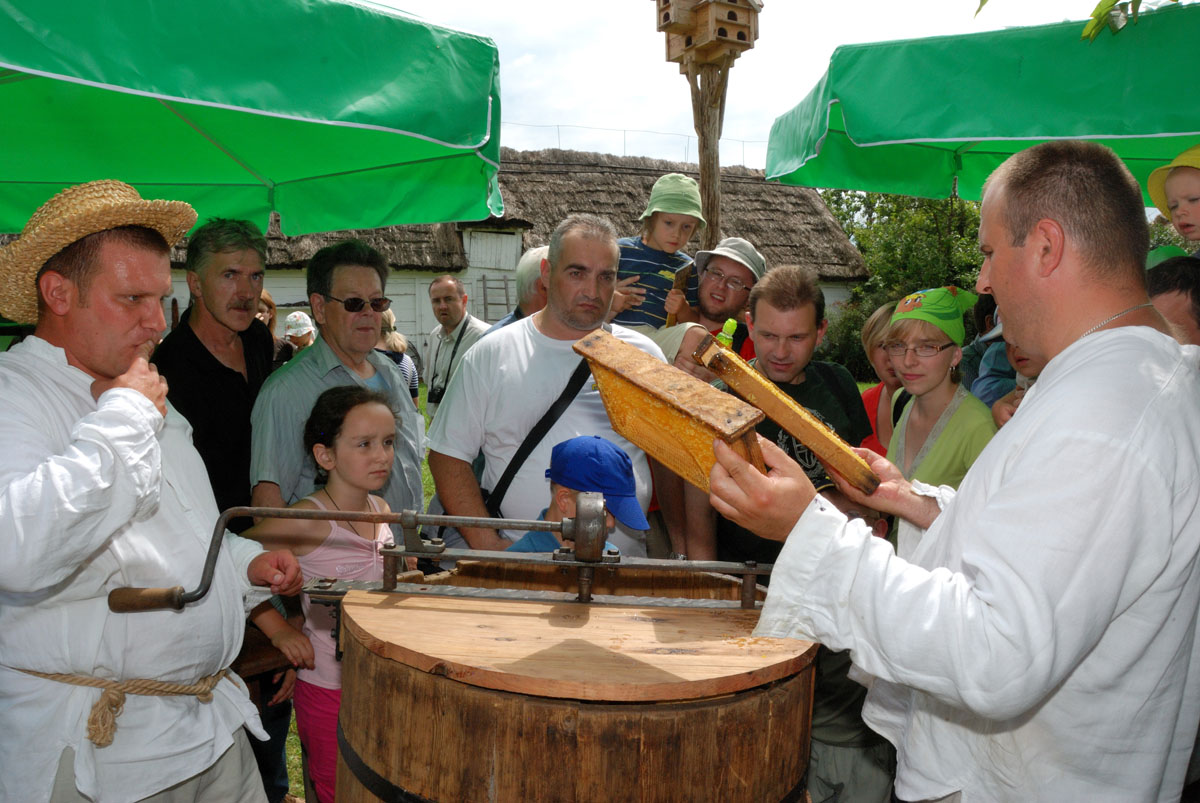 Miodobranie w skansenie, 4.07.2010 r.