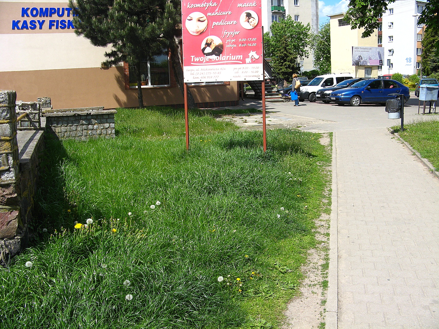 Tu trawa jest wyjtkowo dorodna, ul. Jana Pawa II, 14.05.2015 r.