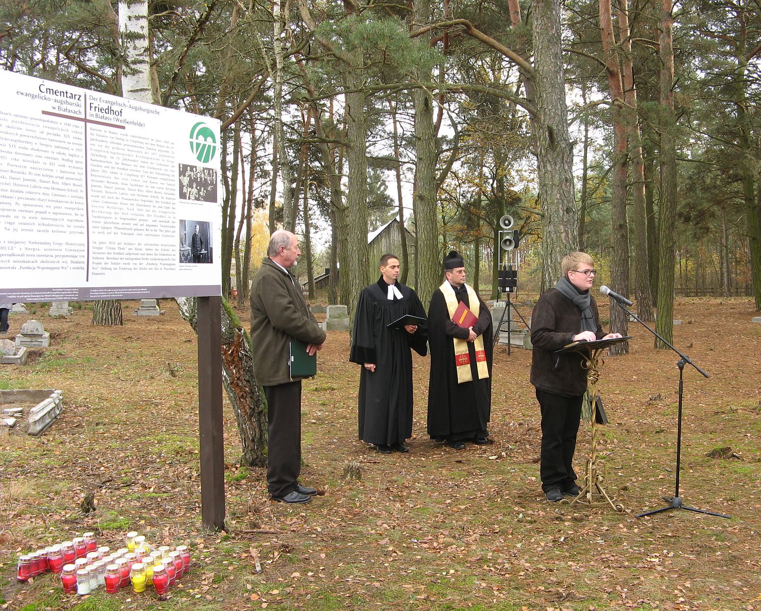 Pocztek naboestwa ekumenicznego na cmentarzu w Biaasach, 3.11.2012 r.