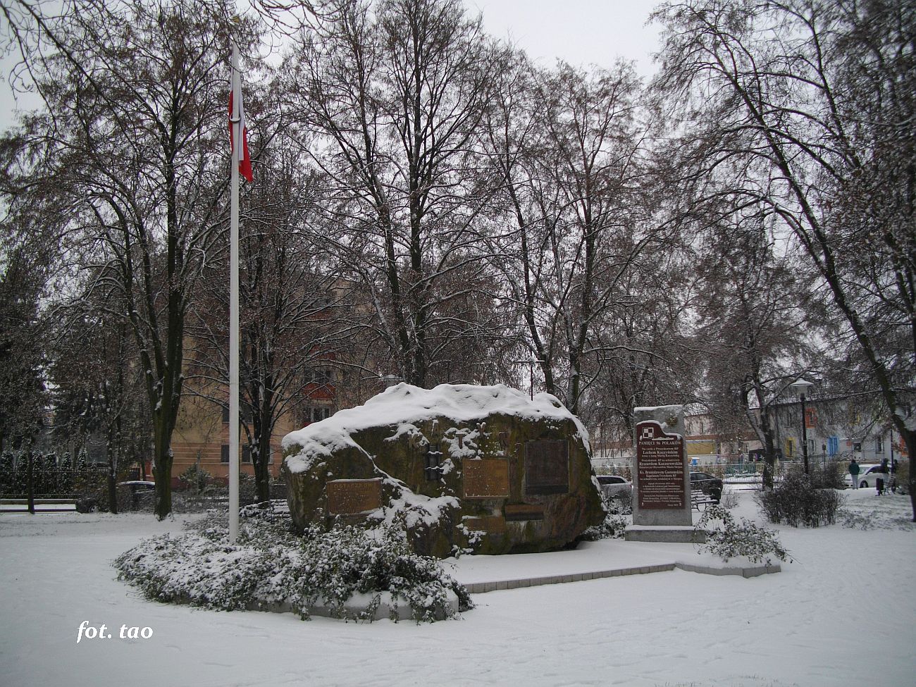 Park Solidarności w zimowej scenerii, 3.12.2022 r.