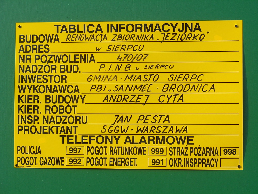 Tablica informacyjna