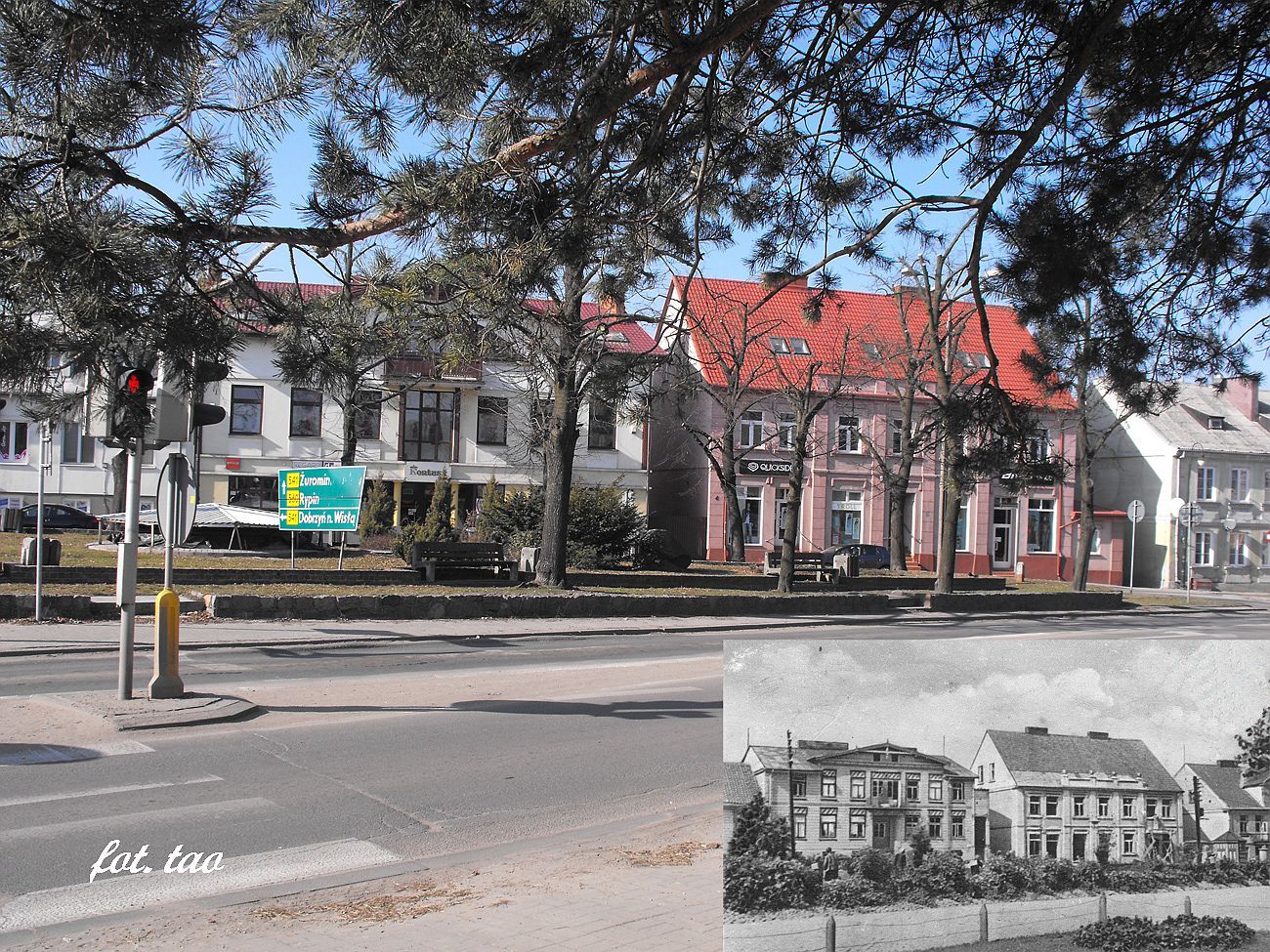 Sierpeckie kamienice przy ul. Piastowskiej w latach midzywojennych i w obecnym, 2014 r. Jak wida na fotografiach w Sierpcu moe by adnie i przyjemnie, marzec 2014 r.