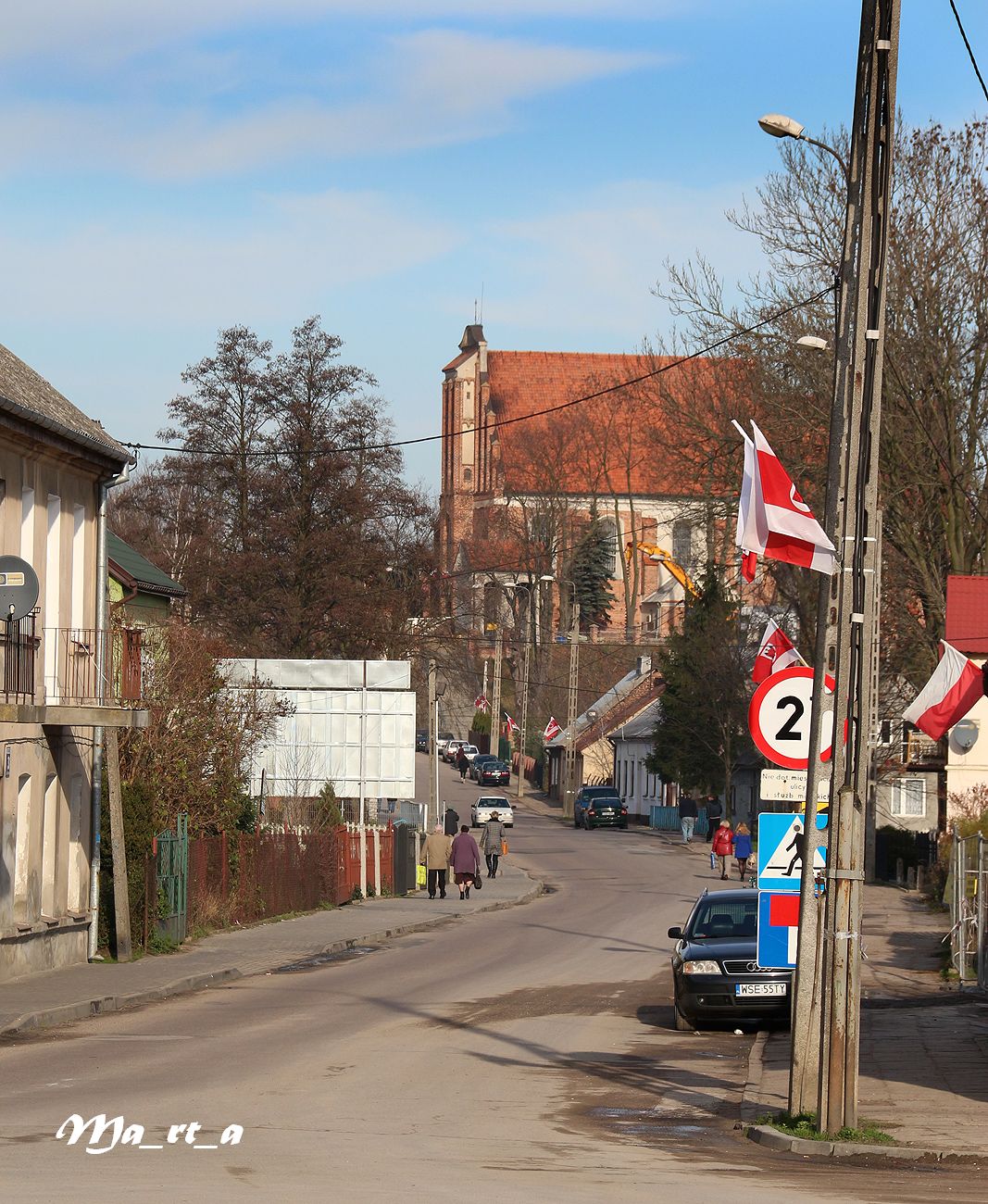 Widok na ul. Wojska Polskiego i wzgrze Loret, listopad 2013 r.