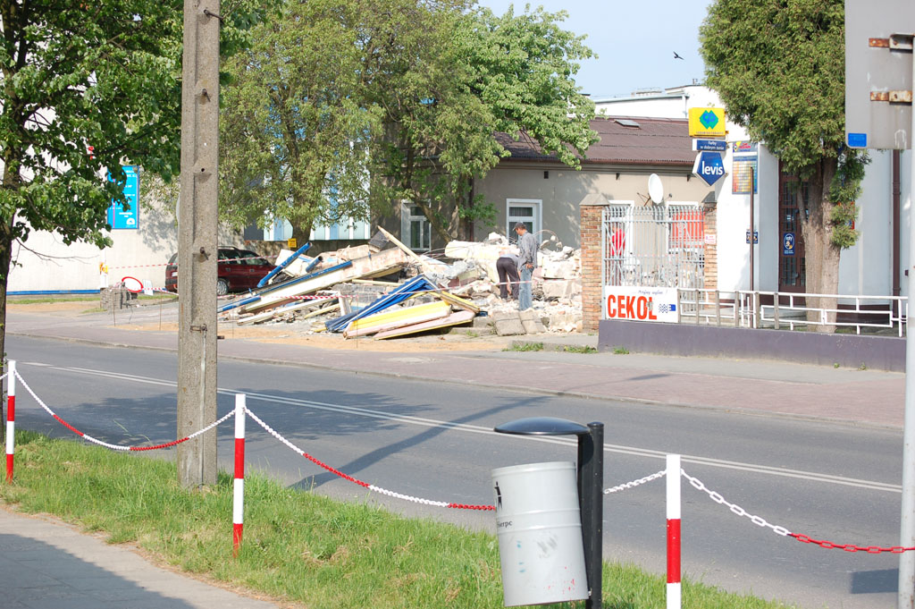 Ulica Piastowska, obecnie w tym miejscu znajduje si pawilon handlowy EKRI, zdjcie z dnia 17.05.2008 r.