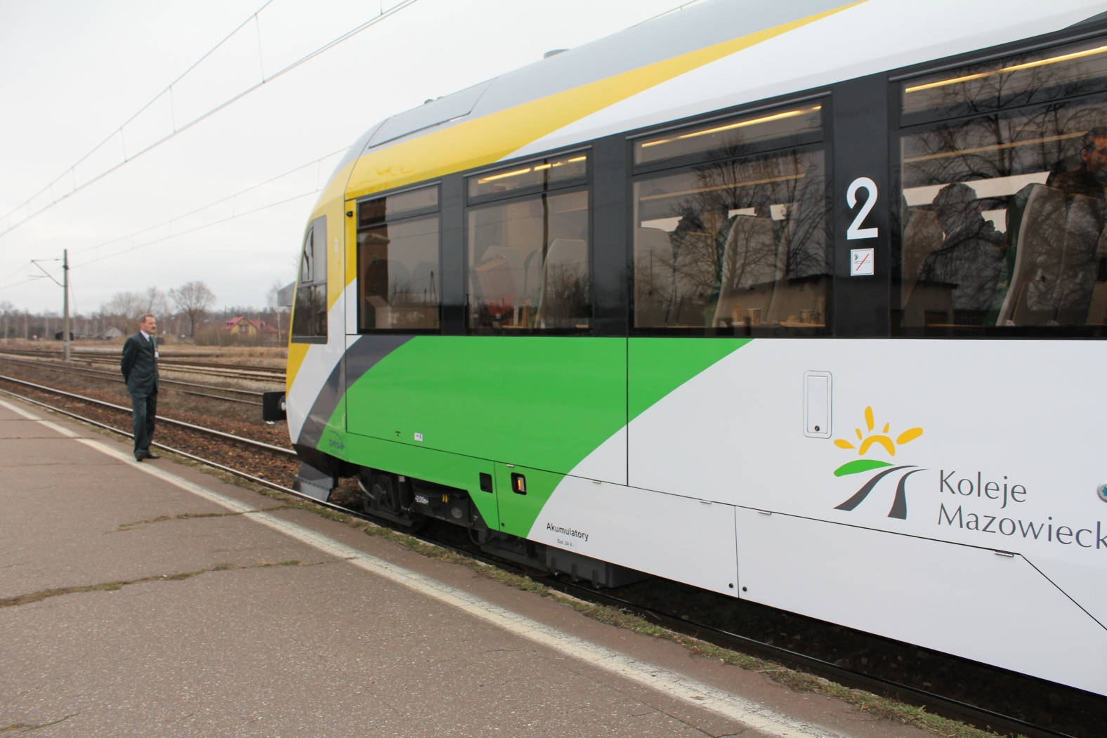 Inauguracyjny przejazd nowoczesnego szynobusu na trasie Pock- Gostynin-Pock w dniu 30.12.2011 r. Takie pojazdy kursoway bd na linii Nasie­lsk-Sierpc  oraz Kutno-Sierpc.