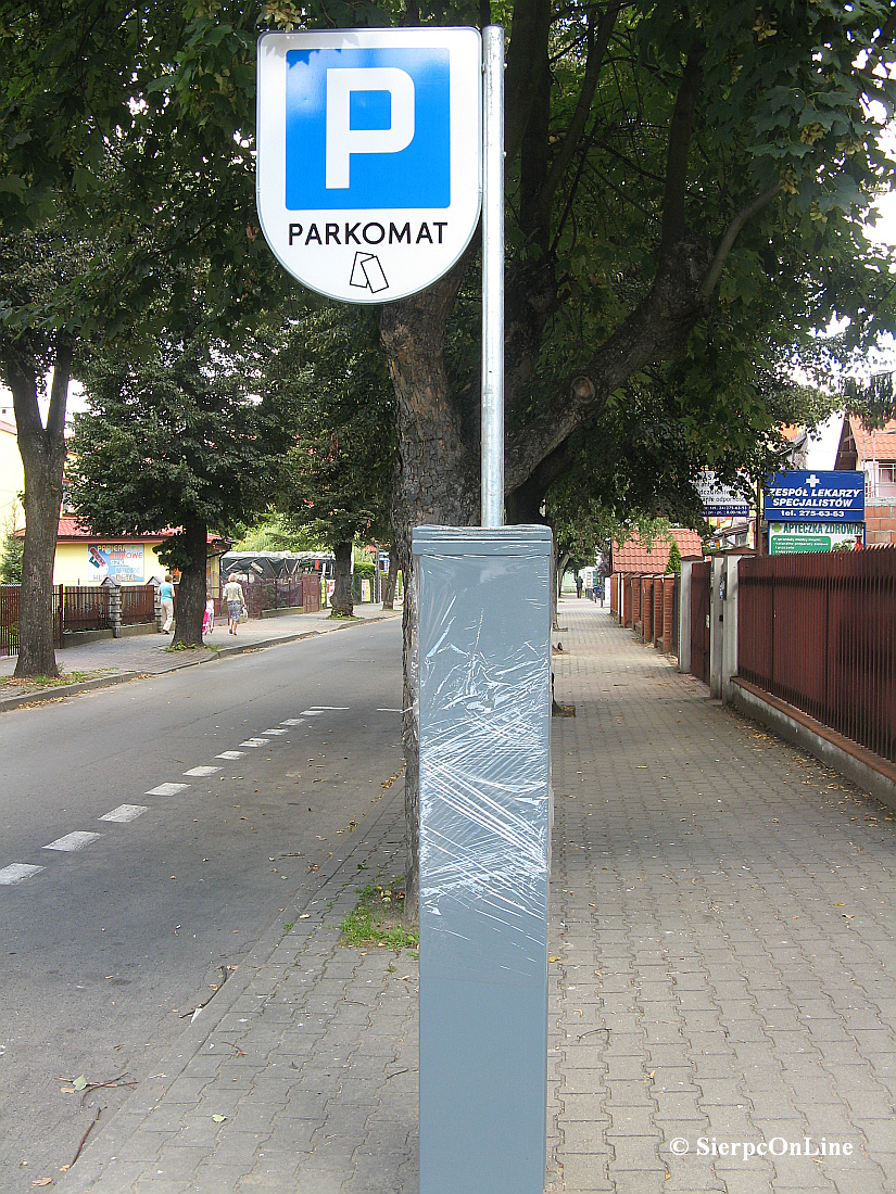 Parkomat przy ulicy Braci Tuodzieckich, 25.08.2013 r.