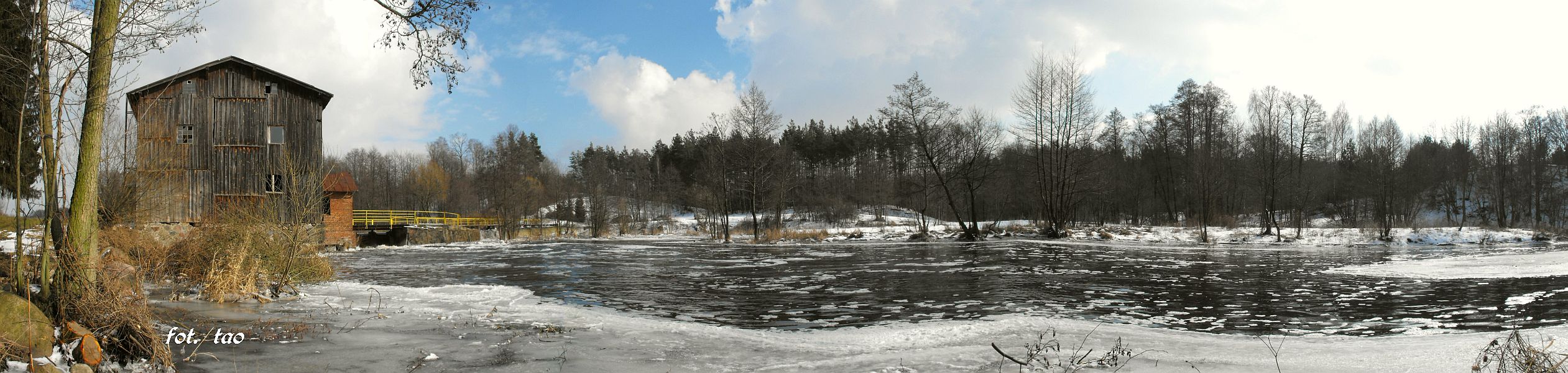 Myn i Skrwa w Choczniu. Widok od strony poudniowej, 7.03.2010 r.