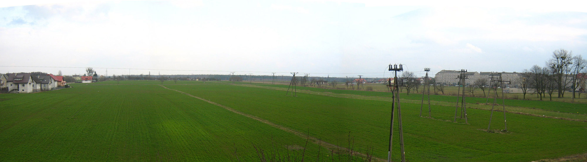 Panorama części Sierpca, w pobliżu osiedla Paderewskiego