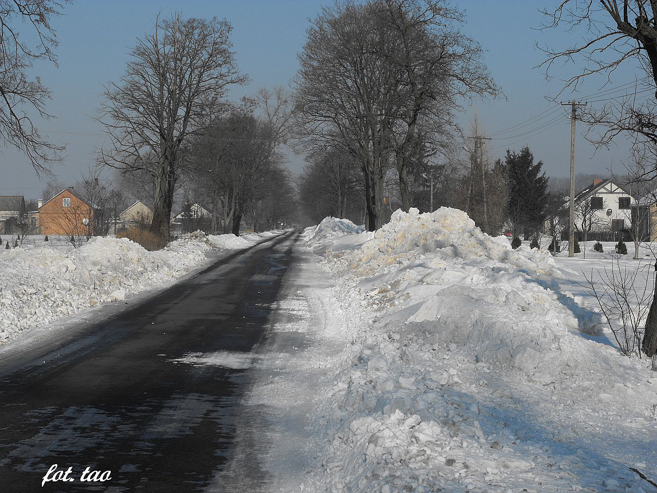 Szosa do Sierpca przez Piastowo, 5.02.2014 r.