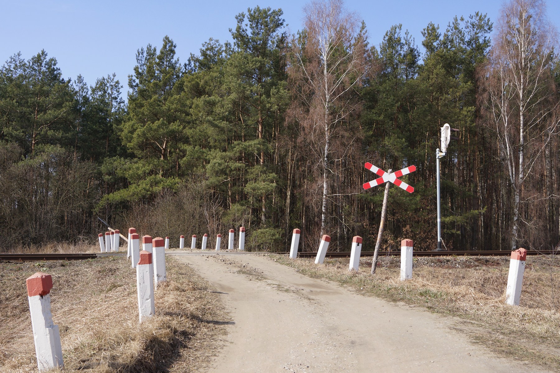 Przejazd kolejowy koo skansenu, 28.03.2012 r.