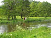 Wielka woda na Sierpienicy i ryzykowne zabawy mieszkacw, 3.06.2010 r.