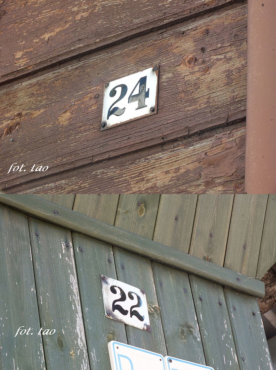 Zabytkowe tabliczki numeracji domw przy ul. Farnej, sierpie 2021 r.