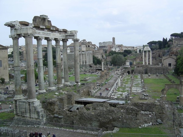 Ruiny spalonego Rzymu.
