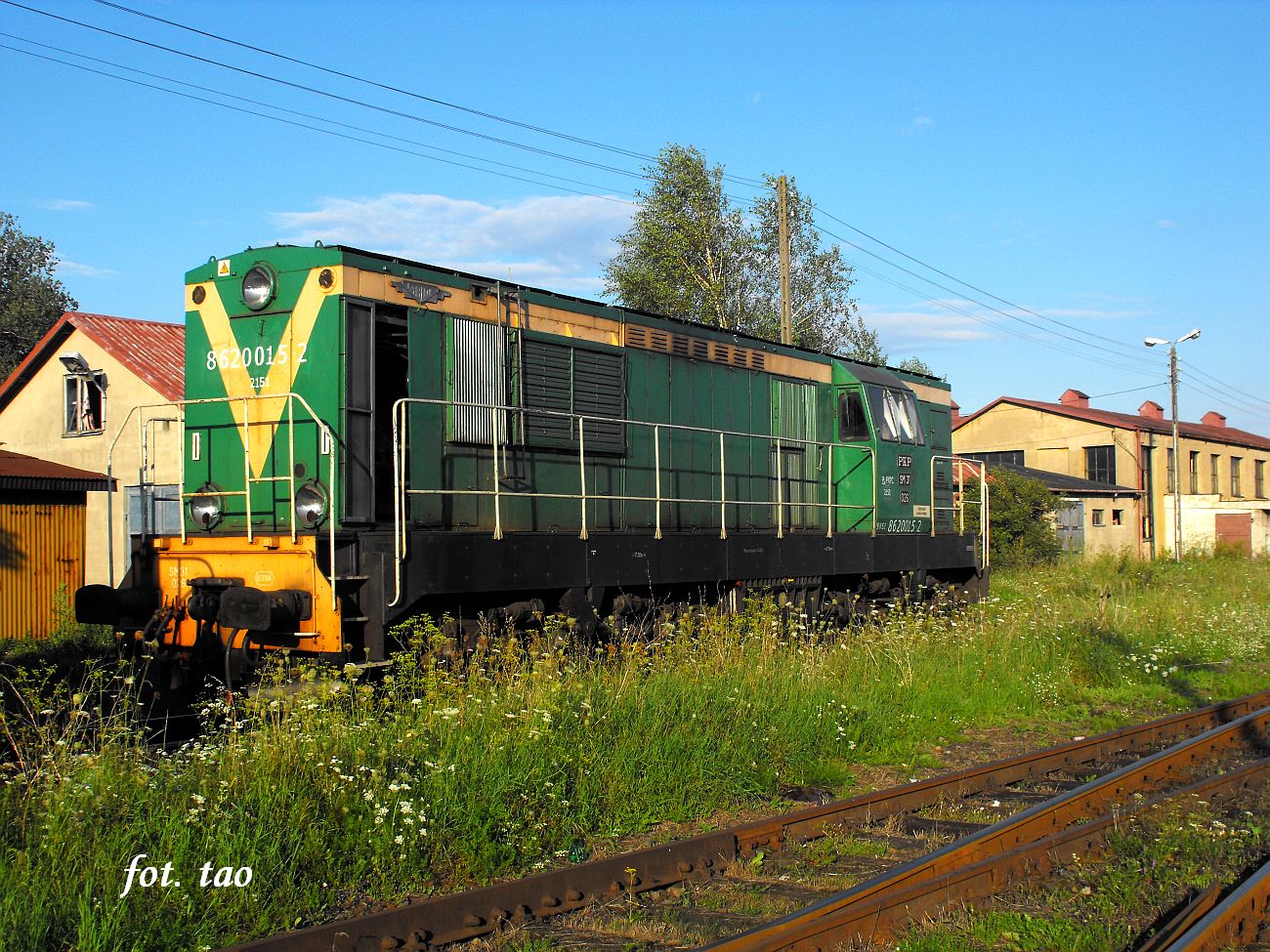 Lokomotywa manewrowa produkcji polskiej SM-31 to bardzo rzadki widok na sierpeckich torach, sierpie 2011 r.