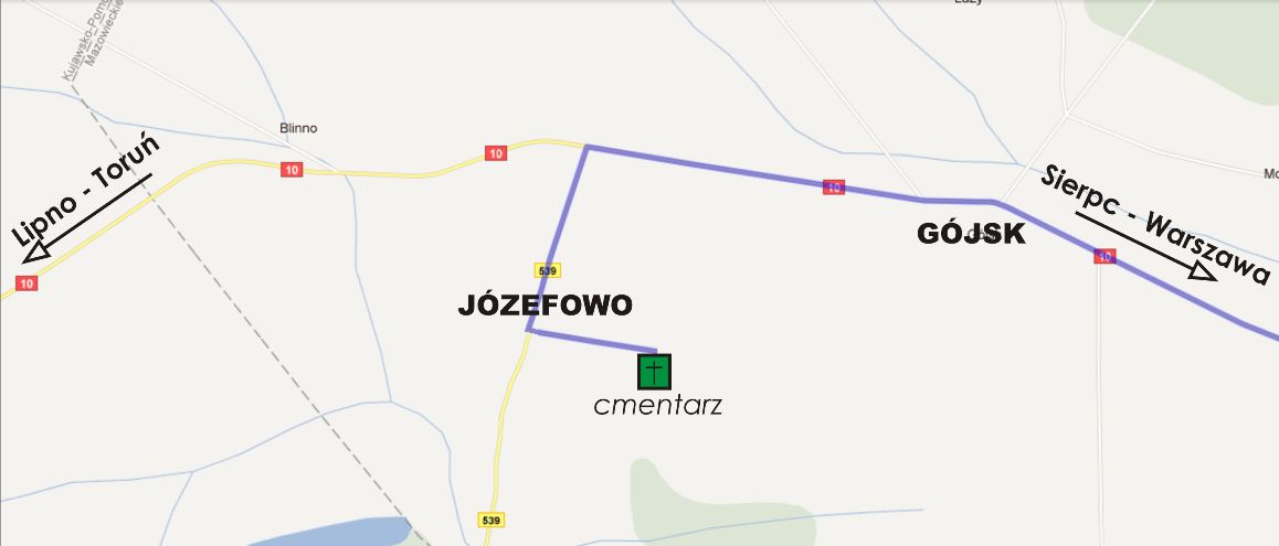 Mapa dojazdu do Jzefowa.