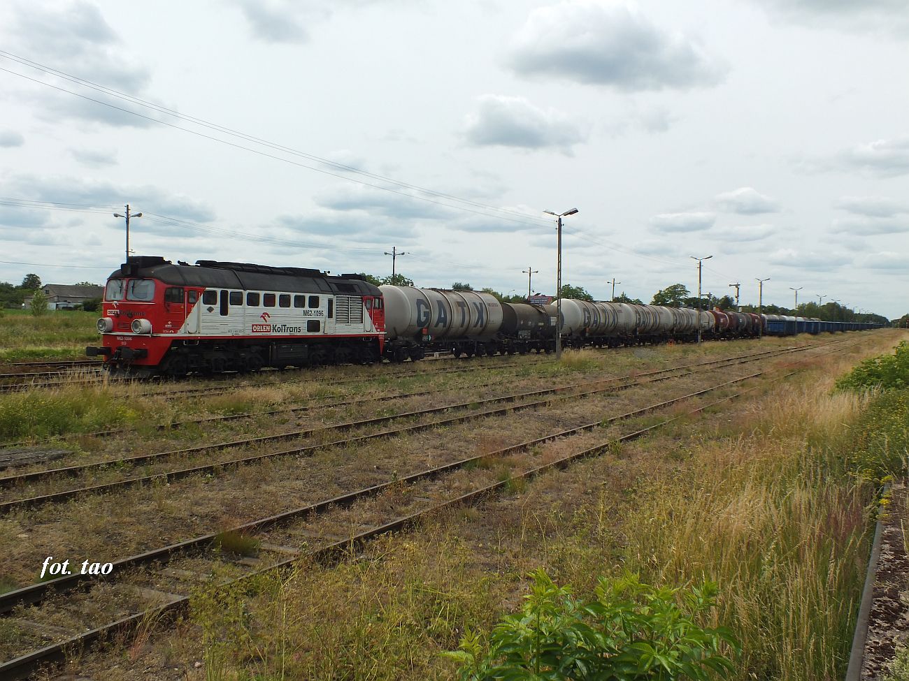 Stacja Sierpc. Sk�ad towarowy cysterny oczekuje odjazdu do Rafinerii Orlen P�ock, czerwiec 2024&nbsp;r.