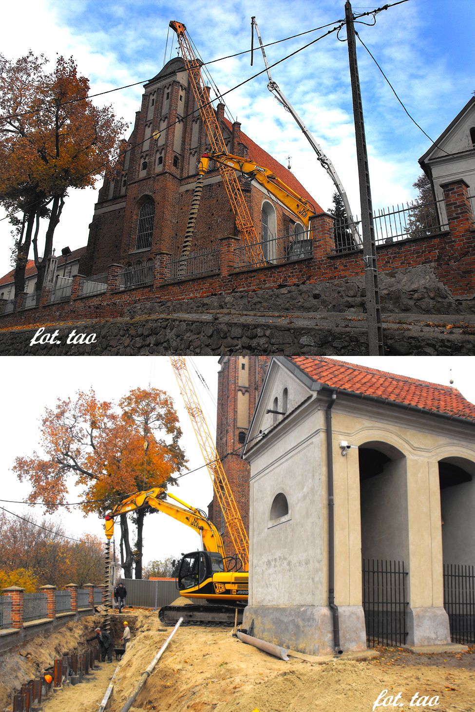 Sanktuarium Maryjne w Sierpcu. Trwaj prace konse­rwatorskie  wzgrza Loret, 16.10.2013 r.